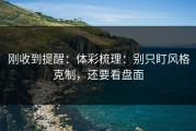 刚收到提醒：体彩梳理：别只盯风格克制，还要看盘面