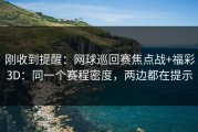 刚收到提醒：网球巡回赛焦点战+福彩3D：同一个赛程密度，两边都在提示